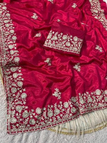 Vinayak soft chinon saree in surat market